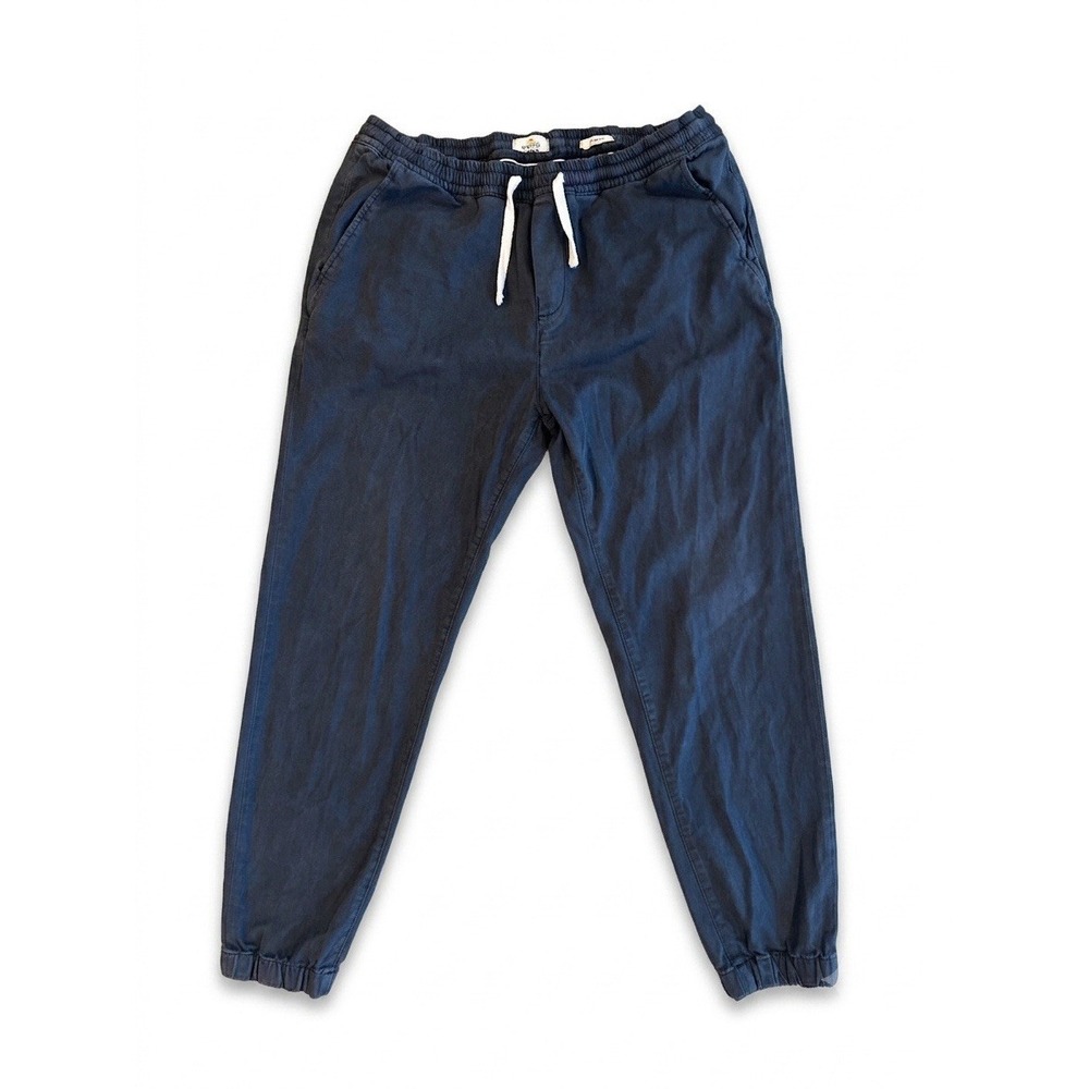 Marine Layer Saturday Jogger Men Navy Blue Sz XL Slim Fit Drawstring Tapered Leg
